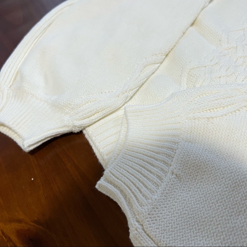 NWT Maeve Anthropologie Cable Knit Sweater Top/Skirt Set Sz Medium - Picture 5 of 11